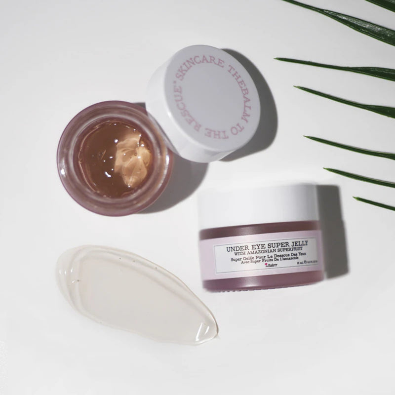 Thebalm Under Eye Super Jelly, verfrissende oogcrème voor hydratatie en vermindering van donkere kringen.