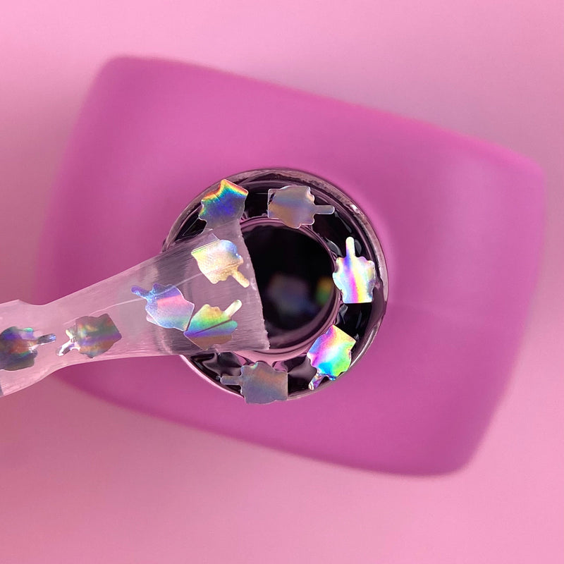 Lunamoon Top F*ck Haters, non-sticky topcoat met holografische glitters