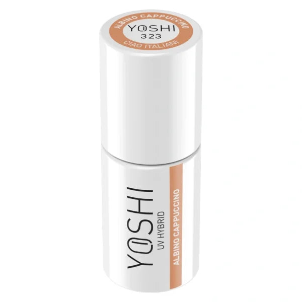 Yoshi Gel Polish UV LED 323 Lacqer Albino Cappuccino, dekkende gellak in lichte beige