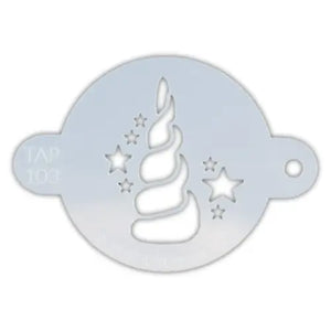 Face Painting Stencil Unicorn Horn With Stars